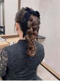 湿気にも強い編み下ろしポニーアレンジ ☆ 担当 蒼 ☆
