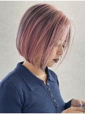 前髪インナーカラーローライトイヤリングカラー