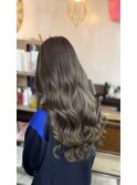 #プルエクステ#アッシュ#ロング