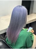 ロングヘアー ブルー ラベンダー ピンク 髪質改善赤坂見附美容室