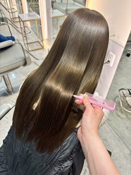 ジーナ 札幌(Zina) 髪質改善＊暗めカラーオリーブベージュ＊美髪【Zina札幌】