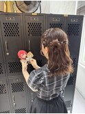 ライブ前ヘアセット/くるみちゃんアレンジ/ハーフアップ