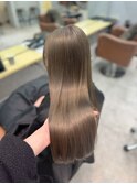 透明感グレージュ♪艶髪ロング　お呼ばれヘア