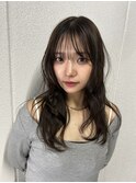 オリーブブラウン/レイヤーゆる巻き