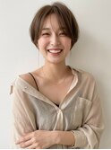 大人可愛い30代40代50代小顔マッシュショート丸みショート