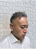 50代からのスキンフェード&ボリュームパーマ