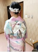 20代30代40代花飾りショートアレンジ振袖 着物 和装セット