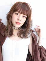 マーケット(MARKET)&nbsp;リラクシーミディ×セピアベージュ×重めパッツンバング