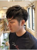 ツーブロック!刈り上げマッシュショート×ニュアンスパーマ!