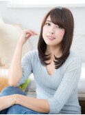 清楚な印象のワンカールストレート♪