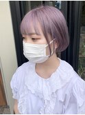 ラベンダー ショートボブ パープル ボブ 担当落合