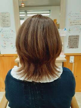 猫と三日月 重ためミディアムウルフ