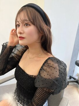 ノク(nok) 顔まわりレイヤー_くびれレイヤーシースルーバング韓国