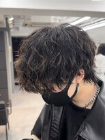 オーバルバイアピッシュ(OVARL by apish) 縦落ちウルフパーマ/ウザバング/波ウェーブツイストパーマメンズ