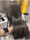 ブラウンカラー　ブリーチなし　レイヤースタイル　韓国ヘア