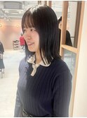 "久保田"切りっぱなしボブワイドバング外ハネ簡単スタイリング