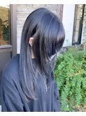 レイヤーカット#フェイスレイヤー#ウルフ#ブルーブラック#豊橋