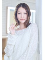 ケアリー 調布(Carelly)&nbsp;大人かわいい前髪セシルカットココアブラウンフリンジウェーブ