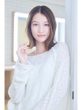 ケアリー 調布(Carelly) 大人かわいい前髪セシルカットココアブラウンフリンジウェーブ