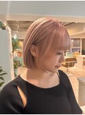 ボブ×ピンクベージュ♪