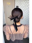 タイトアレンジ タイトシニヨン カチモリ タイトヘア 参列