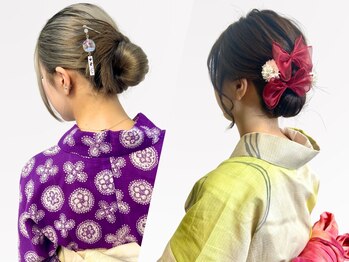 カインド 南青山(hair&make up KIND)の写真/神宮花火大会の主役は、浴衣美人のアナタ。上質なKINDの浴衣とヘアメイク技術が創る最高の夏、33,000円