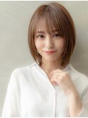 レイヤーボブ/小顔カット/透明感カラー/髪質改善