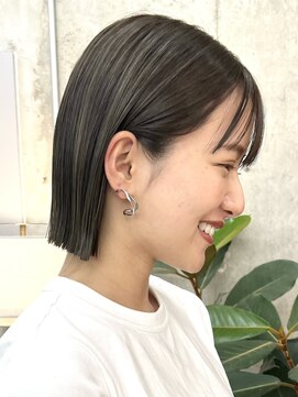 ノード(NODE) 栄ショートボブハイライトローライト顔まわりレイヤー名古屋