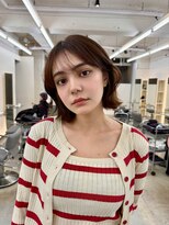 ヒュー 広島(HEW)&nbsp;くびれボブレイヤーカット大人かわいいブラウンヘア20代30代