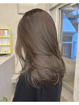 キーチェ 梅田中崎町(keych) 毛流れレイヤーカット/ミディアム/髪質改善/縮毛矯正