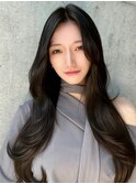 ロング韓国風スタイル