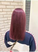ブリーチ1回カシスピンクカラー