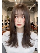 ノイエ 原宿 北参道(NoIE) ミディアムハイレイヤーマレットヘアバタフライカットシャギー