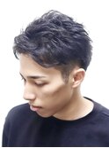 40代◎大人の色気ツーブロックショートパーマ