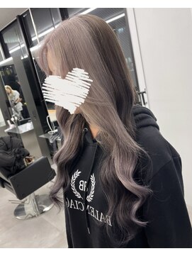 ラピス 福岡天神店(Lapis) ツートンカラー/大人ギャル◎ホワイトラベンダー×ダークグレー