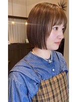 クリーク ノイズ ヘア 大手町店(CLIQUE noise hair)&nbsp;ボブ×ブリーチなしwカラーベージュ