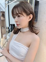 ロンド メリー 大宮(Lond merry)&nbsp;オリーブベージュ/レイヤーカット/顔周りレイヤー/シースルー