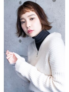 ラフィス ヘアー ポンテ 船橋店(La fith hair ponte) 【La fith】外はねボブ×眉上バング