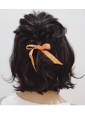 くるりんぱ×ハーフアップ