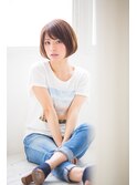 【富雄nao*c tres】大人かわいい小顔☆ナチュラルショートボブ