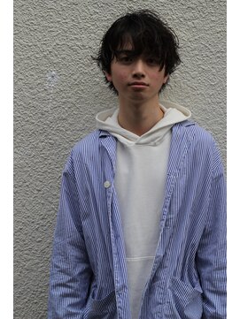 ブークル(boucle) 黒濡れ髪ストリートカジュアルマッシュ