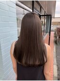ストレートロング×グレージュ