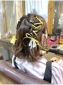 【ROULAND坂本】編み込みレースアップヘアアレンジ