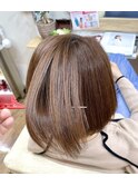 【艶髪】ショートボブ縮毛矯正はナチュラルが大事