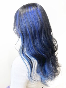 ホワイト 梅田(white) ＊アンブレラカラー＊ブラック×ブルー