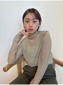 大人ボブ/似合わせカット/透明感カラー/シースルーバング[登戸]
