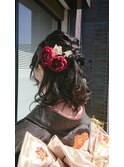 『AuraBeaute 京都』卒業式ふんわりハーフアップ
