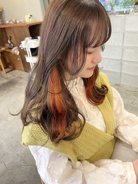 マロウ(mallow) オレンジインナーカラー