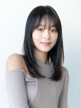 ケアリー 調布(Carelly) 大人かわいい前髪セシルカットココアブラウンフリンジウェーブ