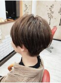ハンサムショート　×　マットベージュ